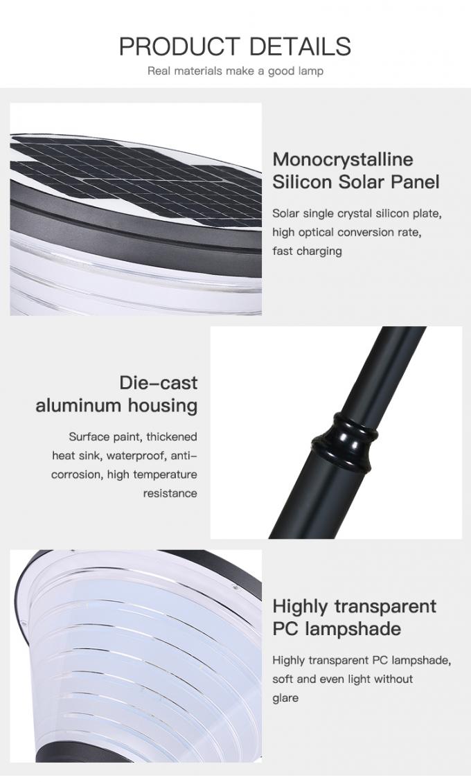 Lámpara solar llevada impermeable del jardín de la casa casera decorativa al aire libre moderna de los rohs del CE