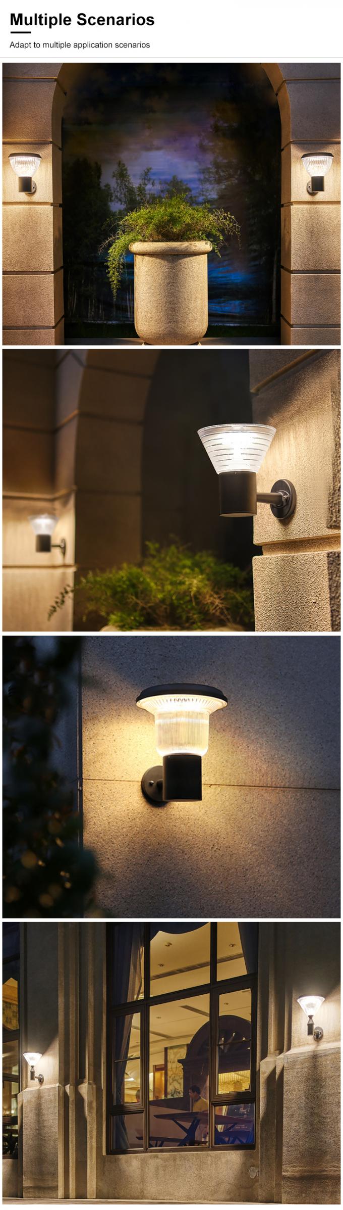 Aluminio seguro del jardín al aire libre fuera de la luz llevada prenda impermeable de la pared del sensor solar